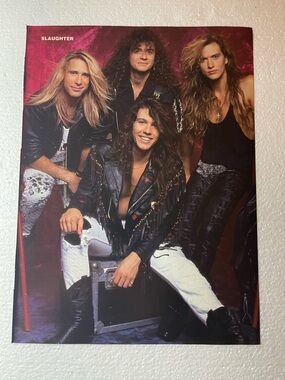 Slaughter Band Pinup - Black & Red Rock Photo